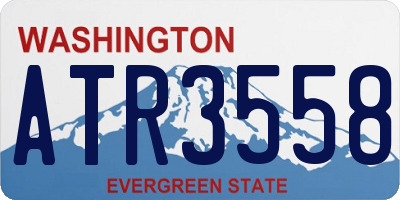 WA license plate ATR3558