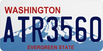 WA license plate ATR3560