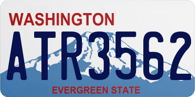 WA license plate ATR3562