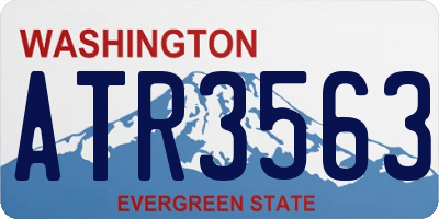 WA license plate ATR3563