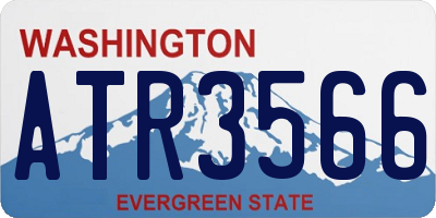 WA license plate ATR3566