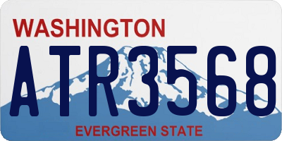 WA license plate ATR3568