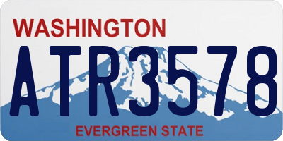 WA license plate ATR3578