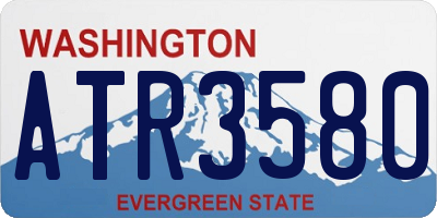 WA license plate ATR3580