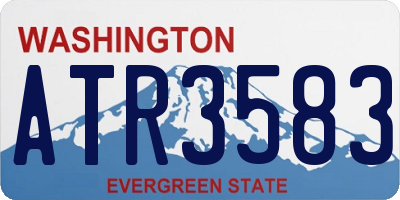 WA license plate ATR3583