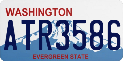 WA license plate ATR3586