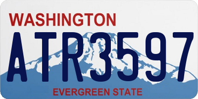 WA license plate ATR3597