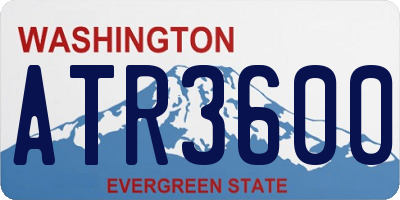 WA license plate ATR3600