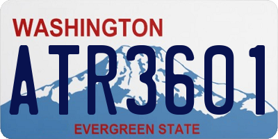 WA license plate ATR3601