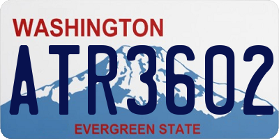 WA license plate ATR3602