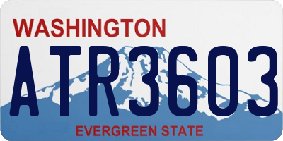 WA license plate ATR3603