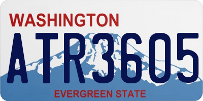 WA license plate ATR3605