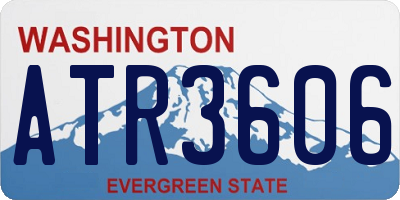 WA license plate ATR3606