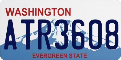 WA license plate ATR3608