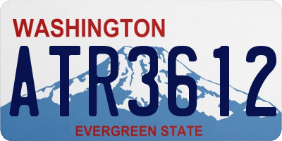 WA license plate ATR3612