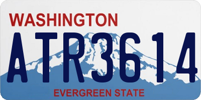 WA license plate ATR3614