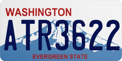 WA license plate ATR3622