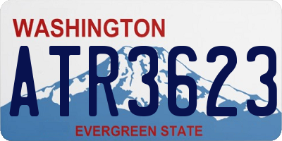 WA license plate ATR3623
