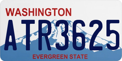 WA license plate ATR3625