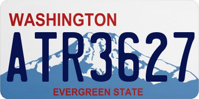 WA license plate ATR3627