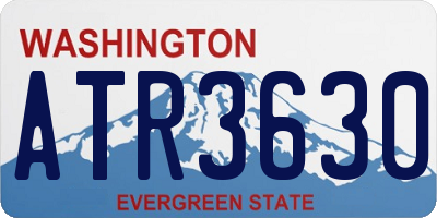 WA license plate ATR3630