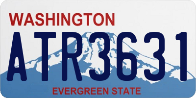 WA license plate ATR3631