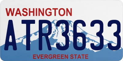 WA license plate ATR3633