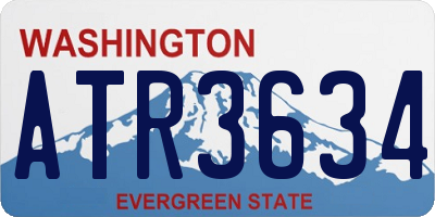 WA license plate ATR3634