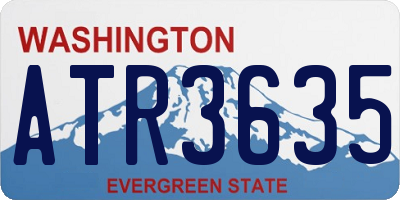 WA license plate ATR3635