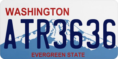 WA license plate ATR3636