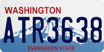 WA license plate ATR3638