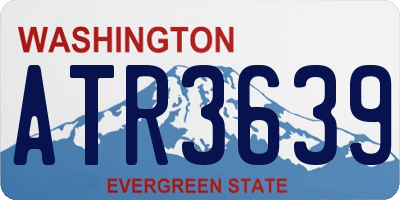 WA license plate ATR3639