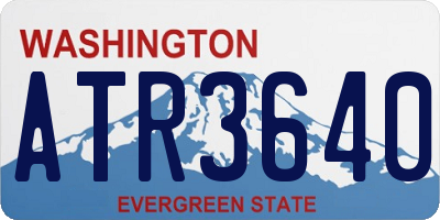 WA license plate ATR3640