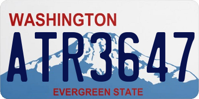 WA license plate ATR3647