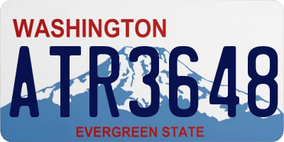 WA license plate ATR3648