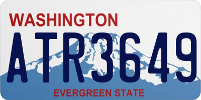 WA license plate ATR3649