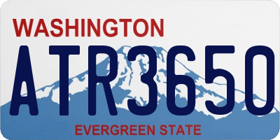 WA license plate ATR3650