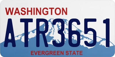 WA license plate ATR3651