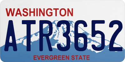 WA license plate ATR3652