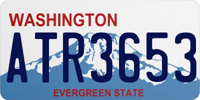 WA license plate ATR3653