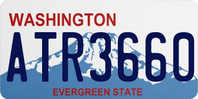 WA license plate ATR3660