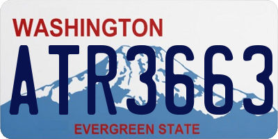 WA license plate ATR3663