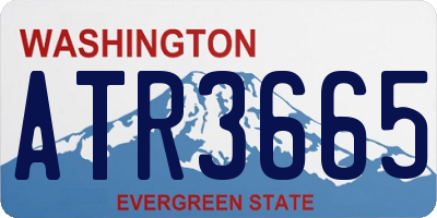 WA license plate ATR3665