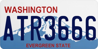 WA license plate ATR3666