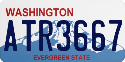 WA license plate ATR3667