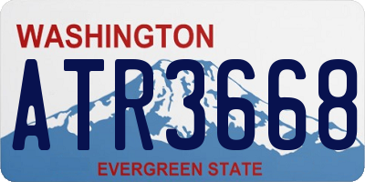 WA license plate ATR3668