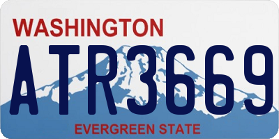 WA license plate ATR3669
