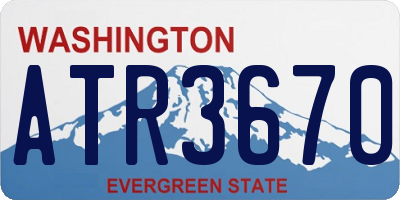 WA license plate ATR3670