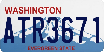WA license plate ATR3671