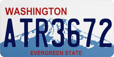 WA license plate ATR3672